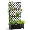 Privacy Screen with Planter Box, 72" H x 47" W Outdoor Privacy Screens and 3-Panels, Garden Decorative Planter Box with Trellis - 4 of 4