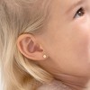 Girls' Round Bezel Screw Back 14k Gold Earrings - In Season Jewelry - 3 of 4
