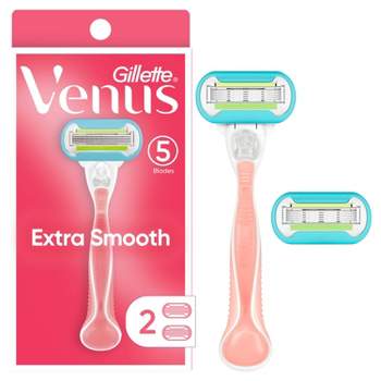 Venus Extra Smooth Pink Women's Razor + 2 Razor Blade Refills