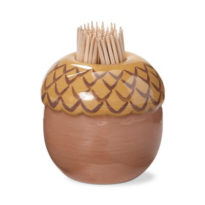 tag 2.24" x 2.24" Acorn Toothpick Holder Set