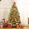 Pre-lit Artificial Christmas Tree with Warm White Lights, Green Full Christmas Tree 4.5ft with 8 Light-Modes, 300 Light & Antique Urn Base - 3 of 4