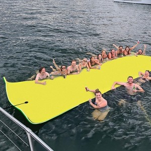 Huxxion Floating Water Mat 9/12/18 Ft, 3 Layer Tear Resistant XPE Foam Floating Mat for Lake Pool Beach and Ocean - 1 of 4