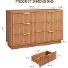 Dresser for Bedroom with 6 Drawers,47.2" Wide Chest of Drawers with Gold Metal Handles - 4 of 4