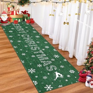 Christmas Snowflake Area Rug 2'x3' Rug Washable Non Slip for Entryway - 1 of 4