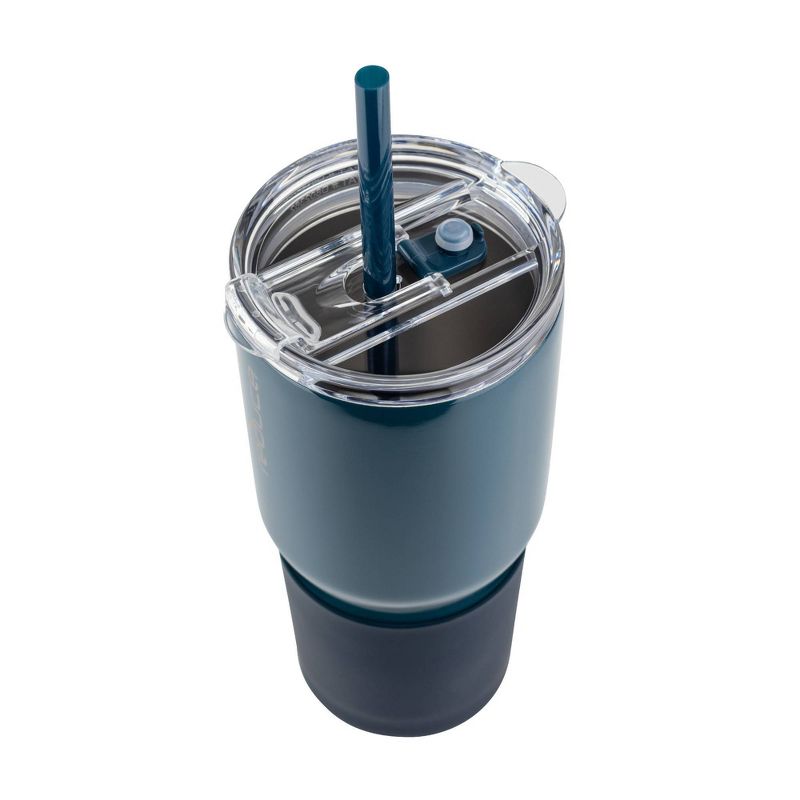 Reduce Cold1 34oz Insulated Stainless Steel Straw Tumbler with Silicone Grip Dark Web, 5 of 10