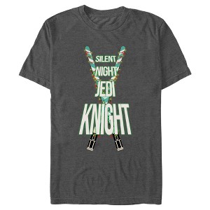 Men's Star Wars Christmas Silent Night Jedi Knight T-Shirt - 1 of 4