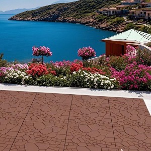 KTMBDW Plastic Interlocking Deck Tiles, 44 Pack , 12"x12" Waterproof Outdoor Flooring All Weather Use, Patio Floor Decking Tiles for Porch Backyard - 1 of 4