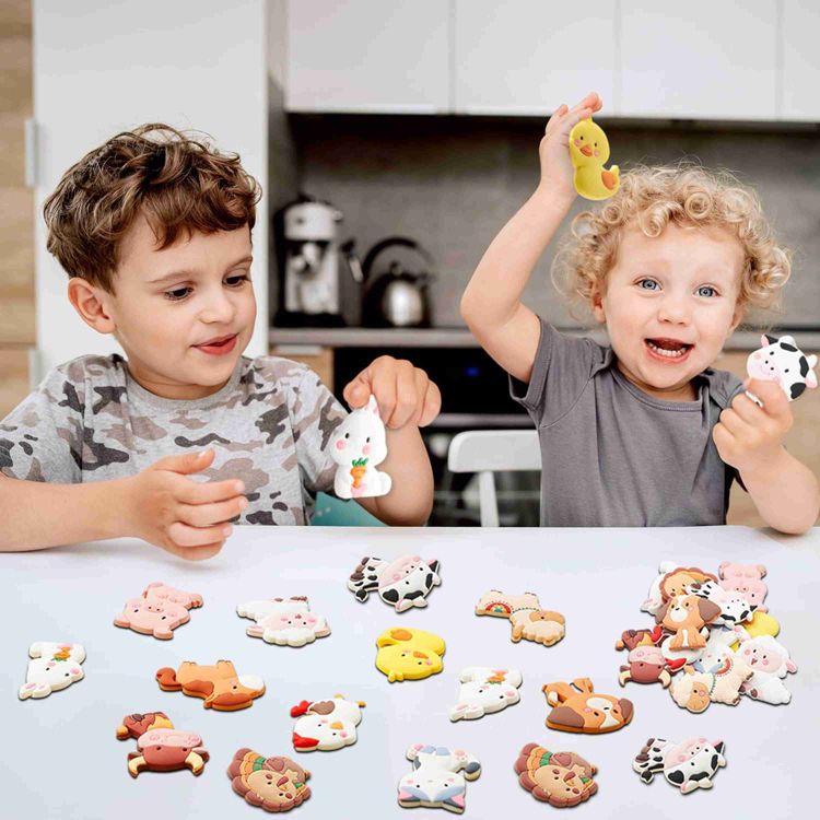 Joyfy 12 Pcs Farm Animal Magnets for Fridge Cute Refrigerator Magnet for Kids Toddler Funny Magnetic Toys Party Favor Birthday Gifts Classroom prize, 5 of 5