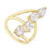 Slickblue 3 Ct. Stunning Clear CZ Goldtone Ring for Women, with Multi-Cut Design, Size 5-10 - 3 of 3