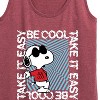 Women's - Peanuts - Be Cool, Take It Easy Snoopy Graphic Racerback Tank - 2 of 4