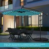 Tangkula 10 Ft Solar LED 40 Lights Offset Umbrella Crank Cross Base Patio - 3 of 4