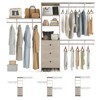 GlasFlength Closet System Sets Modern Closet Cabinet with Drawers and Shelves, for Living Room, Dining Room, Beige, 111"*53"*26" - 2 of 4
