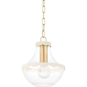 Mitzi Alaina 1 - Light Pendant in  Aged Brass Clear Shade - 1 of 1