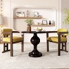 Christopher Knight Home Jace 3 Pieces Rubberwood and Aluminum Upholstered Dining Set - 2 of 4