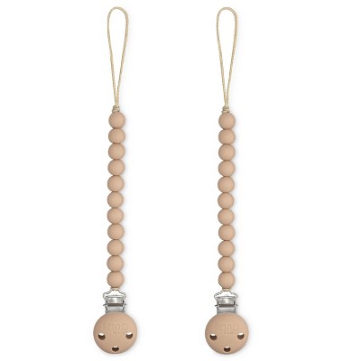 Image of Pacifier Clip for Boys and Girls by Comfy Cubs - Beige