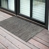 8' X 10'  and Ivory Striped Stain Resistant Indoor Outdoor Area Rug - 2 of 4
