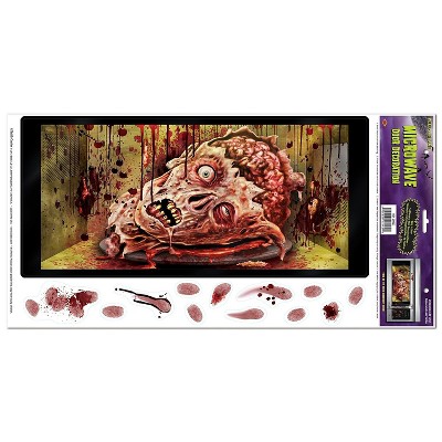 Beistle 12" x 24" Halloween Microwave Door Decoration Peel 'N Place Sticker 3/Pack 00007