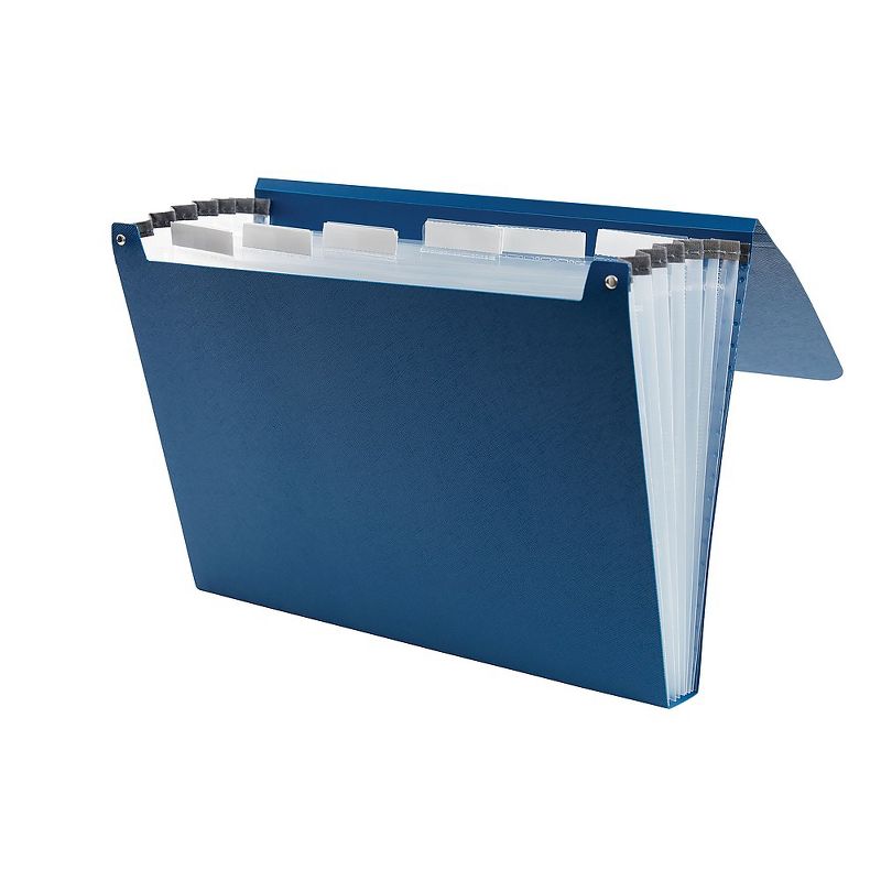 Staples Plastic 7 Pocket Reinforced Expanding Folder Letter Size Blue TR52020/52020, 3 of 6
