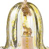 Evergreen Art Glass Speckle Yellow Floral Shaped Bell Chime- 7 x 7 x 7 Inches Outdoor Decor - 4 of 4