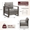 Gymojoy 2 Pieces Outdoor Patio Chair Dining Chair with Cushion High Back Chair - 2 of 4