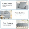 104" Curved Modular Sectional Sofa in Chenille Fabric Modern Minimalist Design Compressed No Assembly Required - 3 of 4