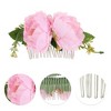 Unique Bargains Women's Portable Simulated Flowers Hair Clips Comb 1 Pc - 3 of 4