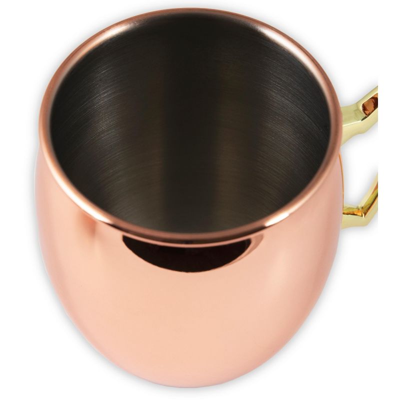 Wolfgang Puck Copper Mule Mugs – Set of 4, 18 OZ, Copper Exterior, 2 of 5