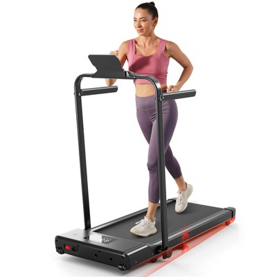 Superun 3 in 1 Foldable Walking Pad with Handle, 3.0 HP Treadmill with 9% Incline Max