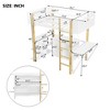 NicBex Twin/Full Wooden Loft Bed with Foldable Desk&Built-In Cabinet for Teens&Gamers,Versatile Gaming Loft Bed Platform,Space-Saving,500lbs Max - 3 of 4