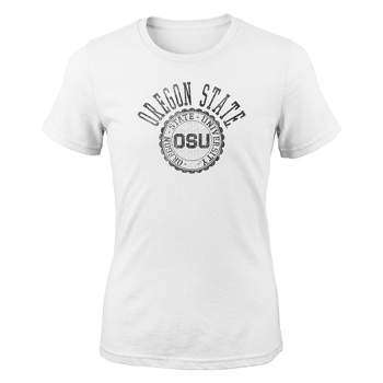 NCAA Oregon State Beavers Girls' White Crew Neck T-Shirt