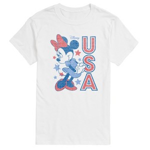 Men's Disney Minnie USA Short Sleeve Graphic T-Shirt - White - Large - 1 of 4