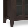 53" Solid Wood Tall TV Media Stand with Handcrafted Finish, Cord Management, and Tempered Glass Doors for Living Room and Bedroom - 4 of 4