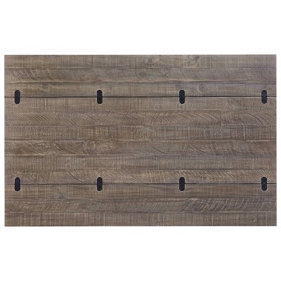 Rustic Gray and White Pine Wood Flip-Top Console Table with Storage