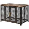 Dog Crate, 47x31 Inch Heavy Duty Metal Kennel - Multi-Purpose Furniture Style with Storage & Top Opening for Medium/Large Pets - 2 of 4