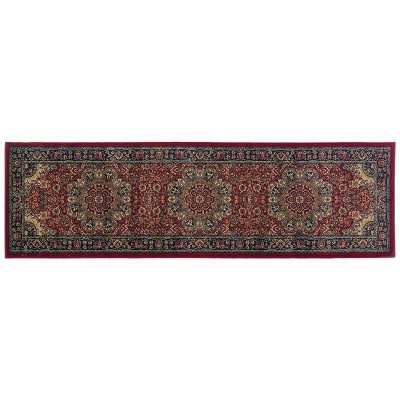 Ariana Red and Blue Hand-knotted Oriental Synthetic Rug, 4' x 6'