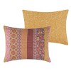 Greenland Home Fashions Marigold Sham – Quilted Pillow Cover with Floral Motif, 100% Cotton, Warm Boho Colors - 3 of 4