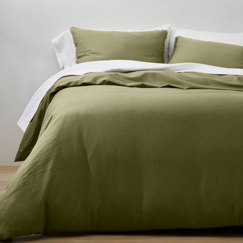 King Linen Duvet & Sham Set Sage Green - Casaluna™