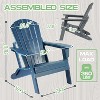 Folding Adirondack Chair, Heavy All-Weather Oversized Folding HDPE Outdoor Lawn Chair for Poolside Backyard Lawn - 3 of 4
