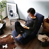 Single Seat Adjustable Reclining Floor Chair with Fabric Upholstery and Built-In Spring, Japanese Tatami Lazy Sofa for Living Room, Bedroom - 2 of 4