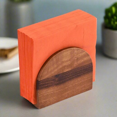 Solid Acacia Wood Vertical Napkin Holder