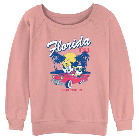 Junior's Women Mickey & Friends Florida Road Trip Sweatshirt - image 1 of 3