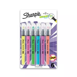 Sharpie Clear View 6pk Highlighters Chisel Tip Multicolored