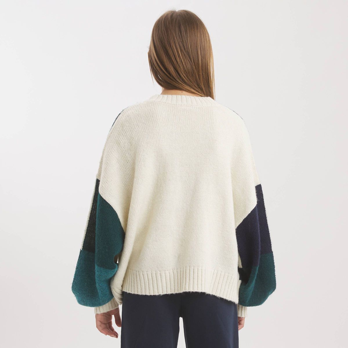Champion Girls' Oversized Patchwork Cardigan Sweater - thumbnail 2