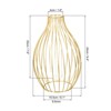 Unique Bargains Flower Plant Container Glass Tube Metal Rack Stand Clear Vase 9.4" x 6.1" - 2 of 4