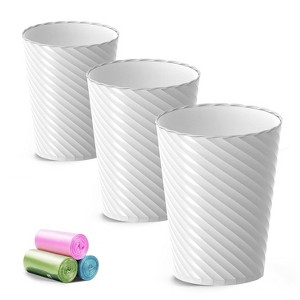 Bathroom Trash Can, with Trash Bags, Bathroom Garbage Can,for Living Room, Bedroom, Office, Kitchen - 1 of 4