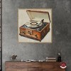 Notoriart Vintage Record Player Bar Cart Art For Men Framed - 2 of 4
