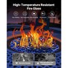 VEVOR Fire Glass, 20LBS / 9KG High-Temperature Resistant Fireplace Rocks, 3/4-Inch / 19.05 mm Reflective & Smokeless Firepit Glass Beads, Cobalt Blue - 4 of 4