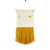 Saro Lifestyle Textured Woven Wall Hanging, 14"x28" Oblong, Yellow - 2 of 4