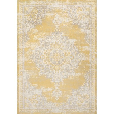 Alhambra Yellow and Cream Synthetic 5x8 Area Rug