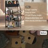 HDZNVF Record Player Stand With Vinyl Storage, 3 Tier Vinyl Records Display Turntable Shelf Holds Up To 400 Albums Brown - 4 of 4